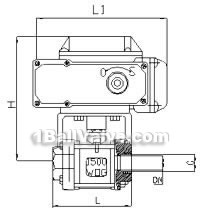 Q961F electric quick off ball valve structural diagram