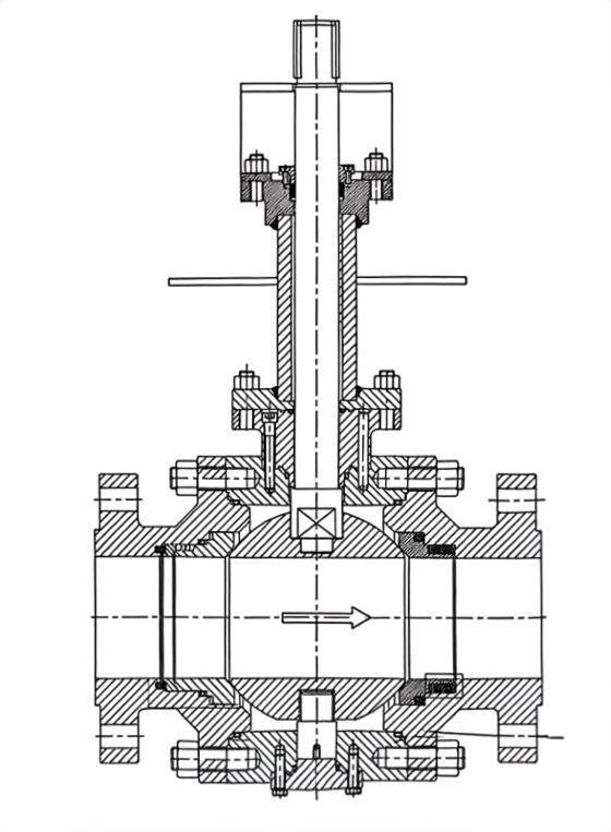 High-pressure floating ball valve