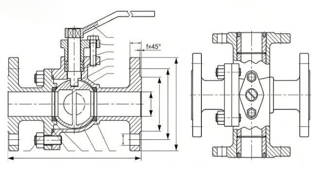 High-pressure floating ball valve