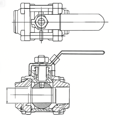 High-pressure floating ball valve